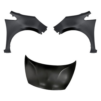 Replacement - 3-Piece (Hood Panel, Front Driver and Passenger Side Fender)