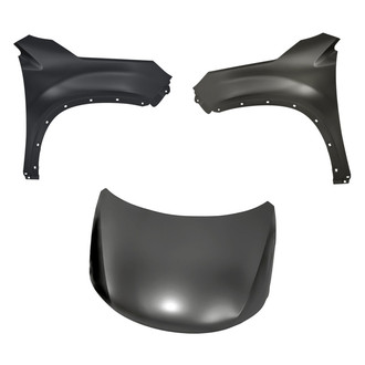 Replacement - 3-Piece (Hood Panel, Front Driver and Passenger Side Fender) (Standard Line)