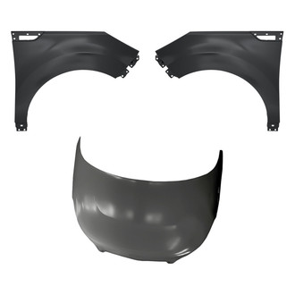 Replacement - 3-Piece (Hood Panel, Front Driver and Passenger Side Fender)