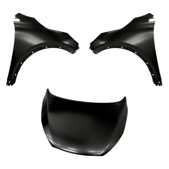 Replacement - 3-Piece (Hood Panel, Front Driver and Passenger Side Fender)