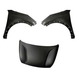 Replacement - 3-Piece (Hood Panel, Front Driver and Passenger Side Fender) (CAPA Certified)