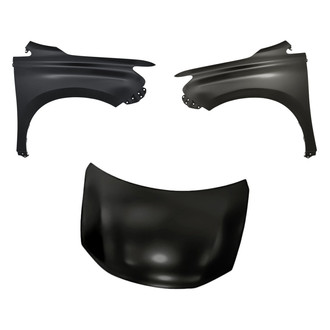 Replacement BNDL-204596 - 3-Piece (Hood Panel, Front Driver and Passenger Side Fender) (Standard Line)