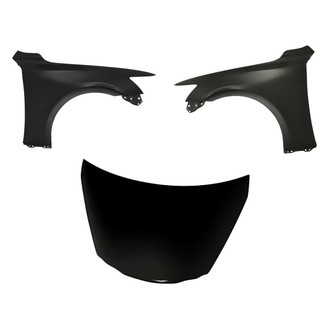 Replacement - 3-Piece (Hood Panel, Front Driver and Passenger Side Fender) (CAPA Certified)