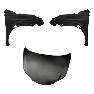 Replacement - 3-Piece (Hood Panel, Front Driver and Passenger Side Fender) (CAPA Certified)