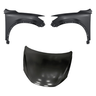 Replacement - 3-Piece (Hood Panel, Front Driver and Passenger Side Fender)