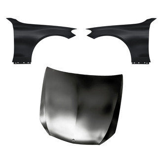 Replacement - 3-Piece (Hood Panel, Front Driver and Passenger Side Fender) (Standard Line)