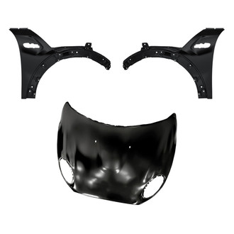 Replacement - 3-Piece (Hood Panel, Front Driver and Passenger Side Fender)