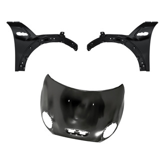 Replacement - 3-Piece (Hood Panel, Front Driver and Passenger Side Fender) (Standard Line)