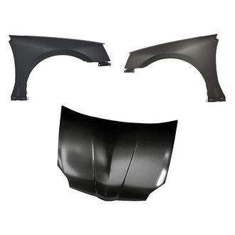 Replacement - 3-Piece (Hood Panel, Front Driver and Passenger Side Fender) (Standard Line)