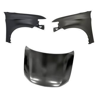 Replacement BNDL-204877 - 3-Piece (Hood Panel, Front Driver and Passenger Side Fender) (CAPA Certified)