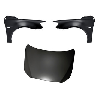 Replacement - 3-Piece (Hood Panel, Front Driver and Passenger Side Fender) (CAPA Certified)