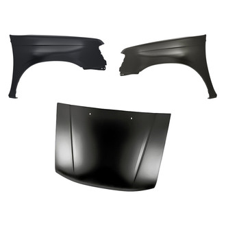 Replacement - 3-Piece (Hood Panel, Front Driver and Passenger Side Fender)