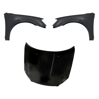 Replacement - 3-Piece (Hood Panel, Front Driver and Passenger Side Fender)
