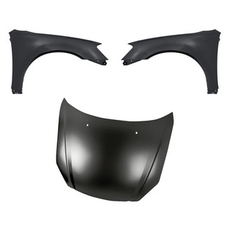 Replacement - 3-Piece (Hood Panel, Front Driver and Passenger Side Fender) (Standard Line)