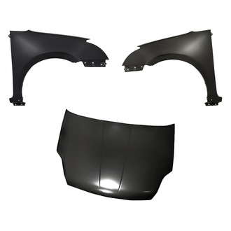 Replacement - 3-Piece (Hood Panel, Front Driver and Passenger Side Fender) (CAPA Certified)