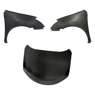Replacement - 3-Piece (Hood Panel, Front Driver and Passenger Side Fender) (CAPA Certified)