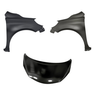 Replacement - 3-Piece (Hood Panel, Front Driver and Passenger Side Fender) (CAPA Certified)