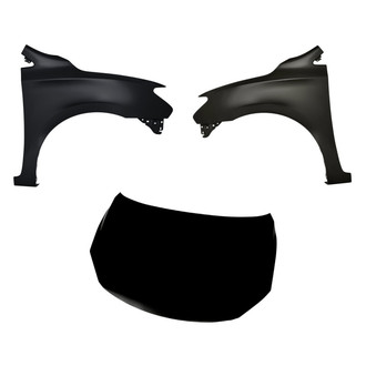 Replacement - 3-Piece (Hood Panel, Front Driver and Passenger Side Fender) (CAPA Certified)
