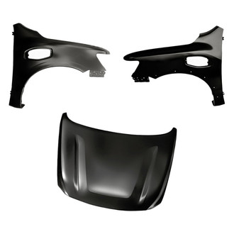 Replacement - 3-Piece (Hood Panel, Front Driver and Passenger Side Fender)