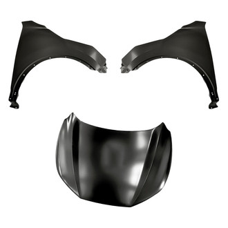 Replacement - 3-Piece (Hood Panel, Front Driver and Passenger Side Fender) (CAPA Certified)