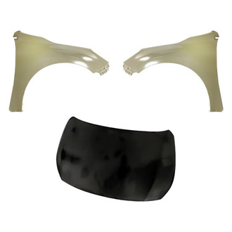 Replacement - 3-Piece (Hood Panel, Front Driver and Passenger Side Fender) (CAPA Certified)