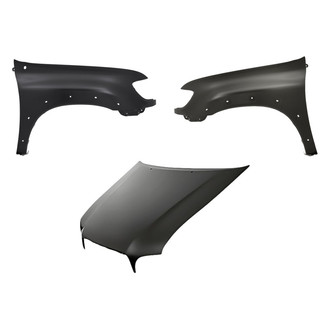 Replacement - 3-Piece (Hood Panel, Front Driver and Passenger Side Fender)