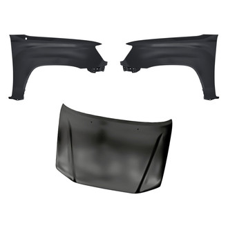 Replacement - 3-Piece (Hood Panel, Front Driver and Passenger Side Fender) (CAPA Certified)