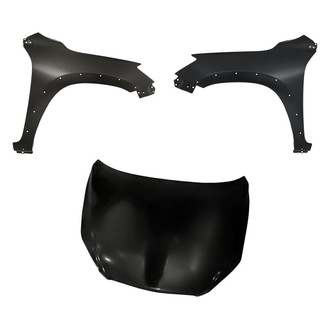 Replacement - 3-Piece (Hood Panel, Front Driver and Passenger Side Fender)