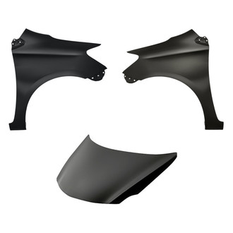 Replacement - 3-Piece (Hood Panel, Front Driver and Passenger Side Fender) (CAPA Certified)