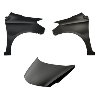 Replacement - 3-Piece (Hood Panel, Front Driver and Passenger Side Fender) (Standard Line)