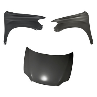 Replacement - 3-Piece (Hood Panel, Front Driver and Passenger Side Fender)