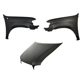 Replacement - 3-Piece (Hood Panel, Front Driver and Passenger Side Fender) (CAPA Certified)