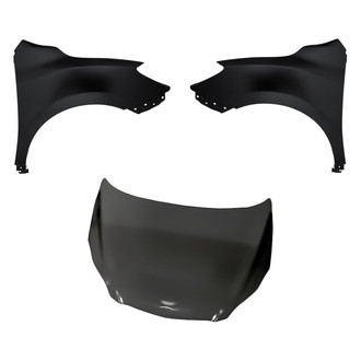 Replacement - 3-Piece (Hood Panel, Front Driver and Passenger Side Fender) (Standard Line)