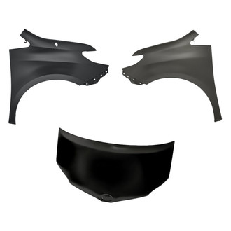 Replacement - 3-Piece (Hood Panel, Front Driver and Passenger Side Fender) (CAPA Certified)