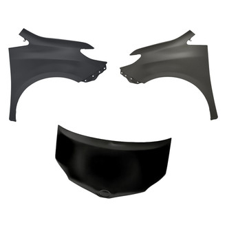 Replacement - 3-Piece (Hood Panel, Front Driver and Passenger Side Fender) (Standard Line)