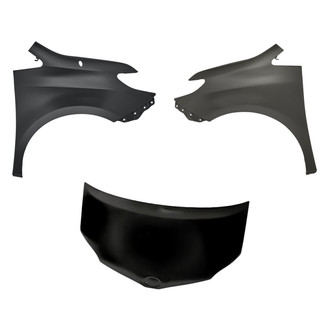 Replacement - 3-Piece (Hood Panel, Front Driver and Passenger Side Fender) (Standard Line)