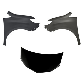 Replacement - 3-Piece (Hood Panel, Front Driver and Passenger Side Fender) (Standard Line)
