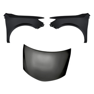 Replacement - 3-Piece (Hood Panel, Front Driver and Passenger Side Fender) (Standard Line)