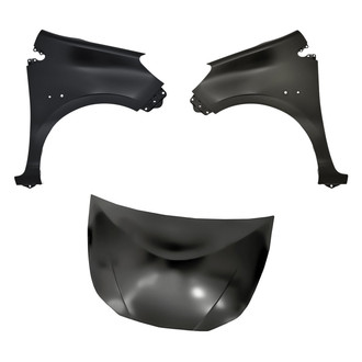 Replacement - 3-Piece (Hood Panel, Front Driver and Passenger Side Fender) (CAPA Certified)