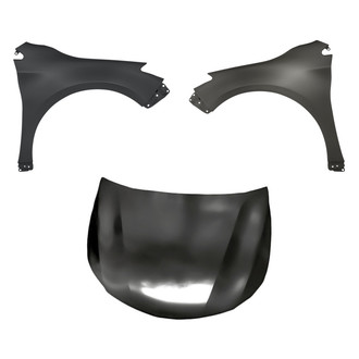 Replacement - 3-Piece (Hood Panel, Front Driver and Passenger Side Fender)