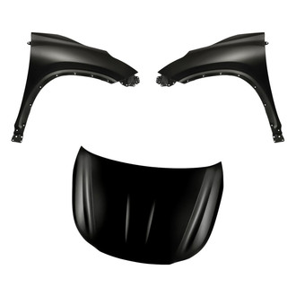 Replacement - 3-Piece (Hood Panel, Front Driver and Passenger Side Fender)