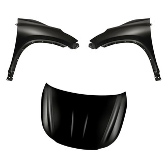 Replacement - 3-Piece (Hood Panel, Front Driver and Passenger Side Fender) (Standard Line)