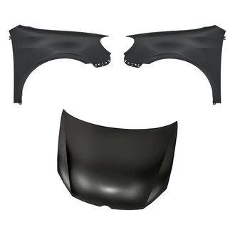 Replacement - 3-Piece (Hood Panel, Front Driver and Passenger Side Fender)