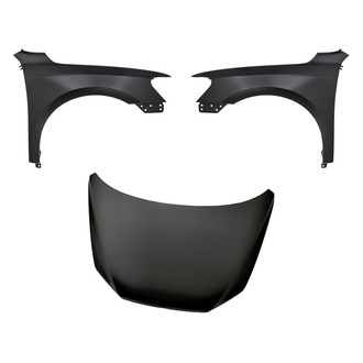 Replacement - 3-Piece (Hood Panel, Front Driver and Passenger Side Fender) (CAPA Certified)