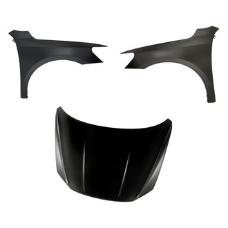 Replacement - 3-Piece (Hood Panel, Front Driver and Passenger Side Fender) (Standard Line)