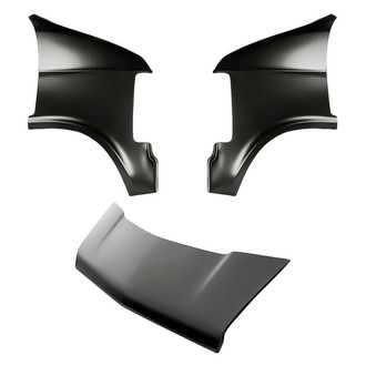 Replacement - 3-Piece (Hood Panel, Front Driver and Passenger Side Fender) (Standard Line)