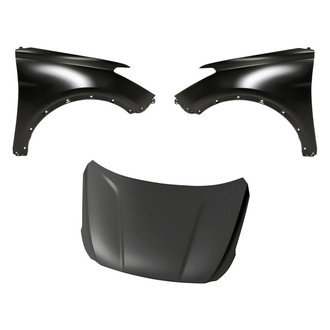 Replacement - 3-Piece (Hood Panel, Front Driver and Passenger Side Fender) (Standard Line)