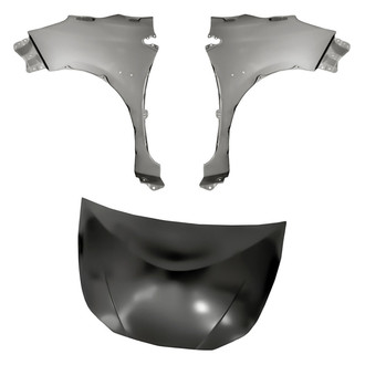 Replacement - 3-Piece (Hood Panel, Front Driver and Passenger Side Fender) (Standard Line)
