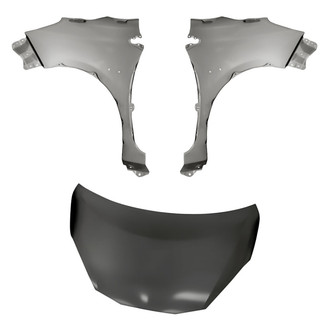 Replacement - 3-Piece (Hood Panel, Front Driver and Passenger Side Fender) (Standard Line)