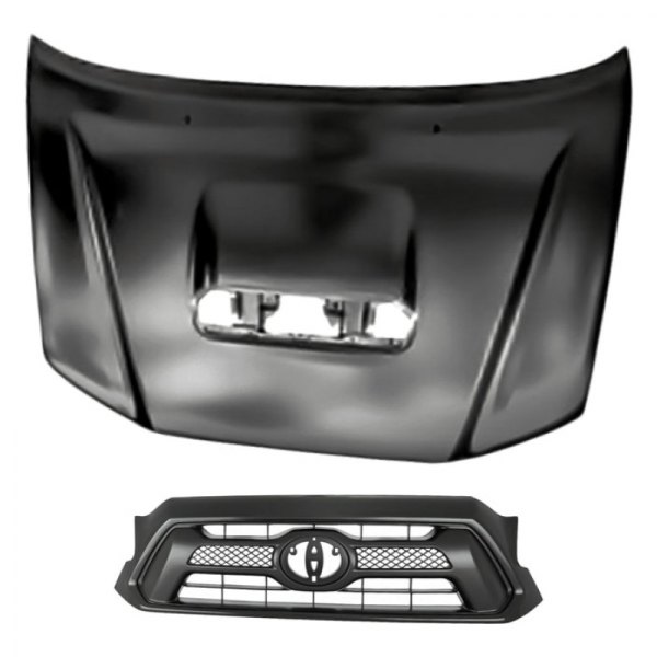 Replacement - 2-Piece (Hood Panel, Grille)